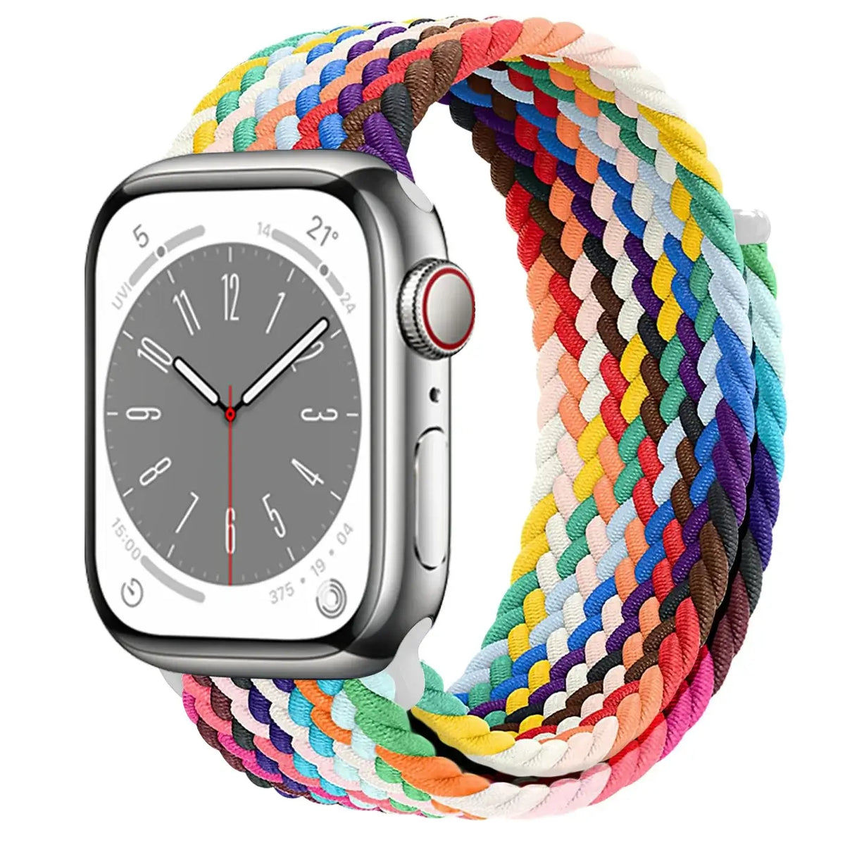Nylon Horlogebandje met Klittenband Sluiting Ademend Verstelbaar Sportbandje voor Smartwatch Polsband
