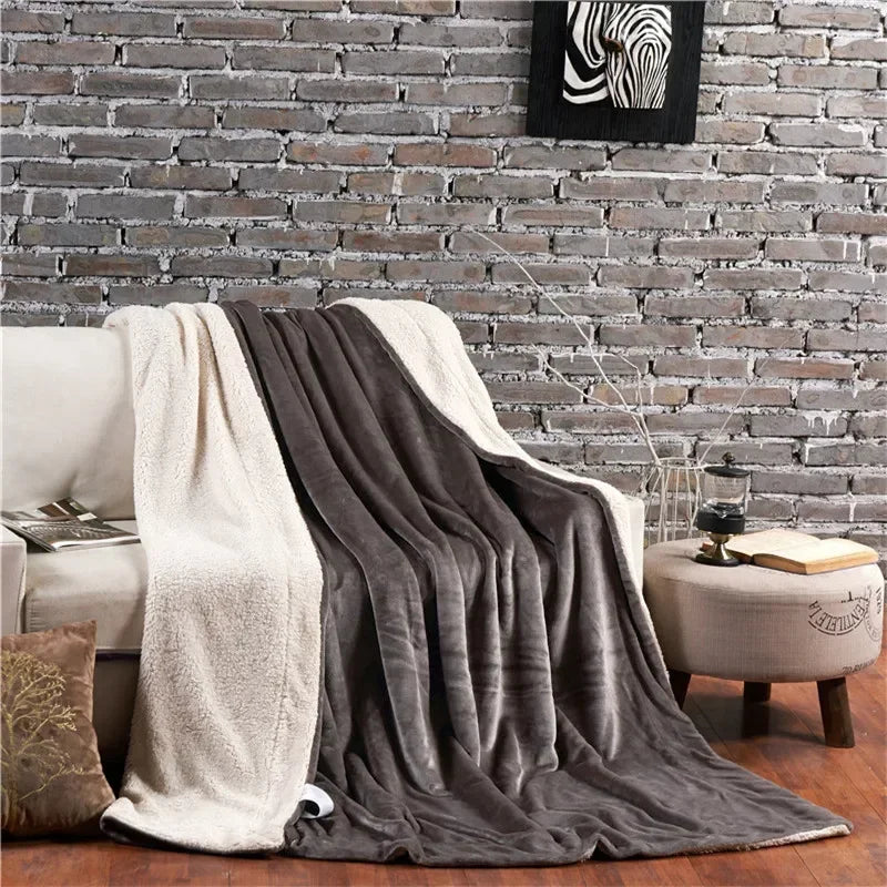 Wollen Plaid Deken | Warm & Zacht | Dubbelzijdig | Voor Bed, Bank & Winter