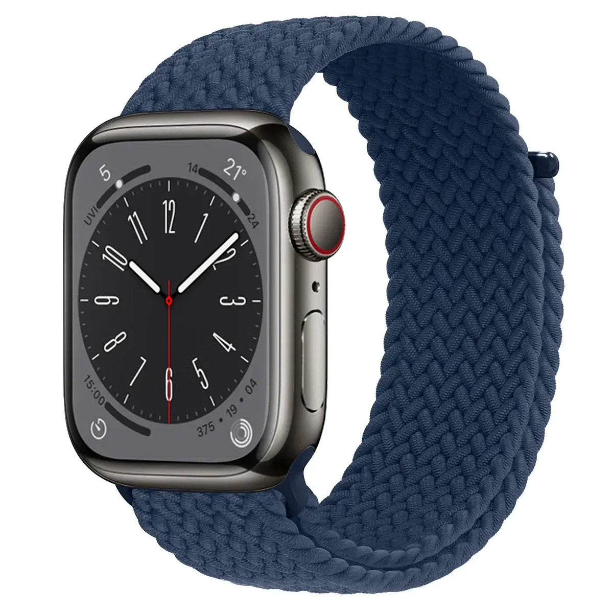 Nylon Horlogebandje met Klittenband Sluiting Ademend Verstelbaar Sportbandje voor Smartwatch Polsband