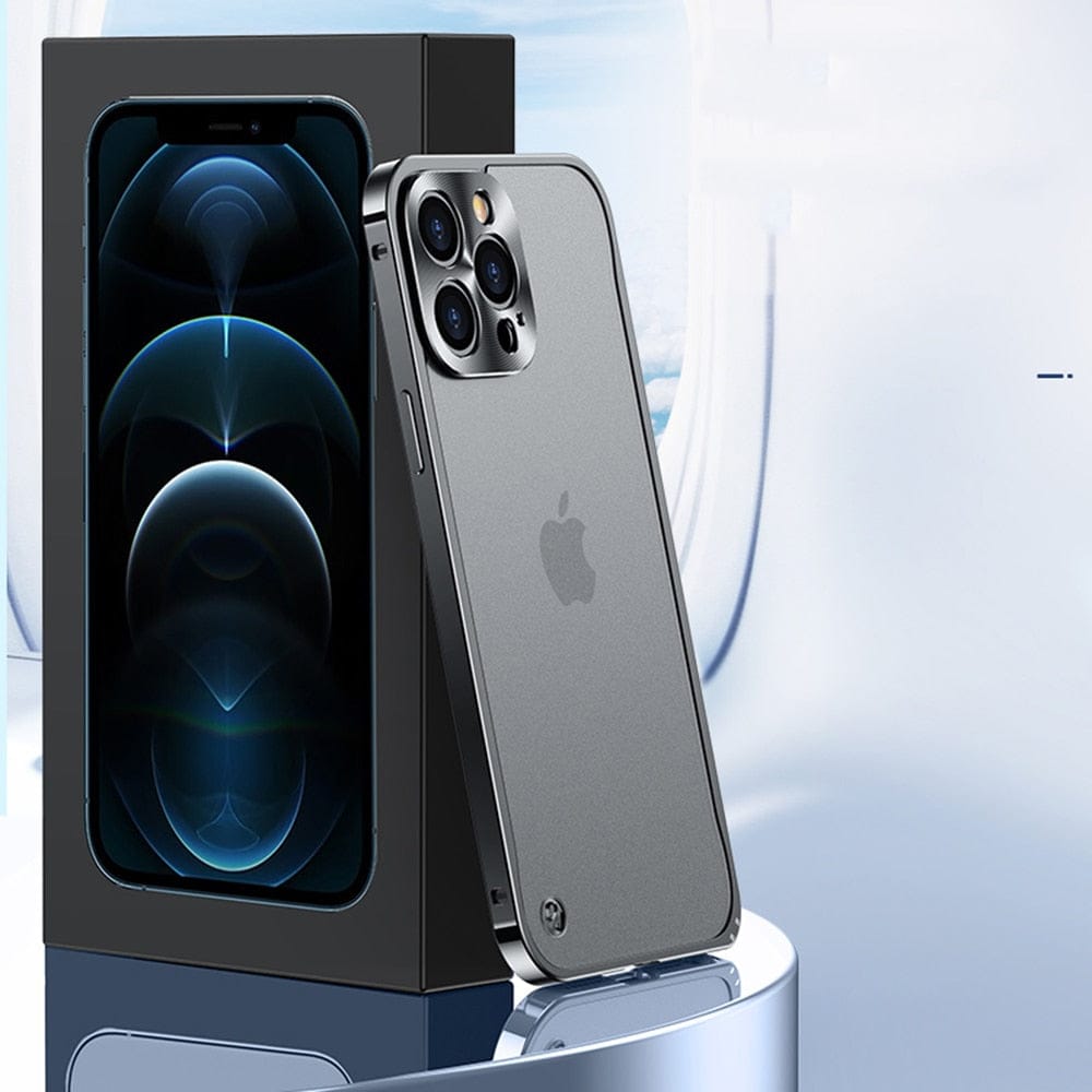 iPhone 15 Pro Max Hoesje Aluminium CNC Bumper Antennesleuven Snap