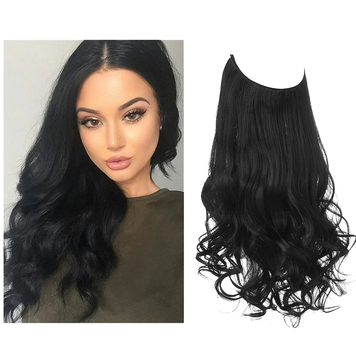 Echthaar Extensions met Natuurlijke Golvende Volume Blond 35-45cm