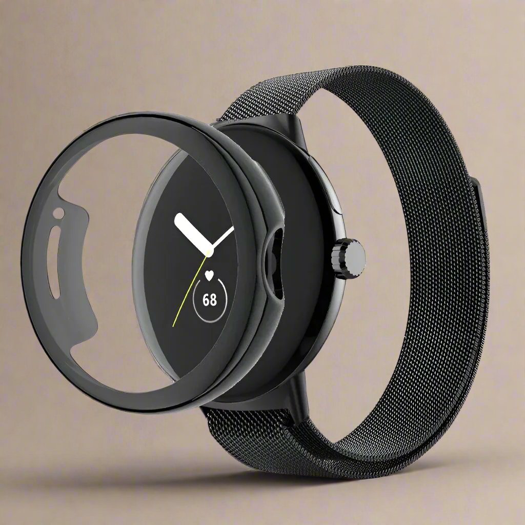 Roestvrijstalen Horlogeband met Beschermhoes Smartwatch Stalen Schakelband Metalen Polsband Universeel