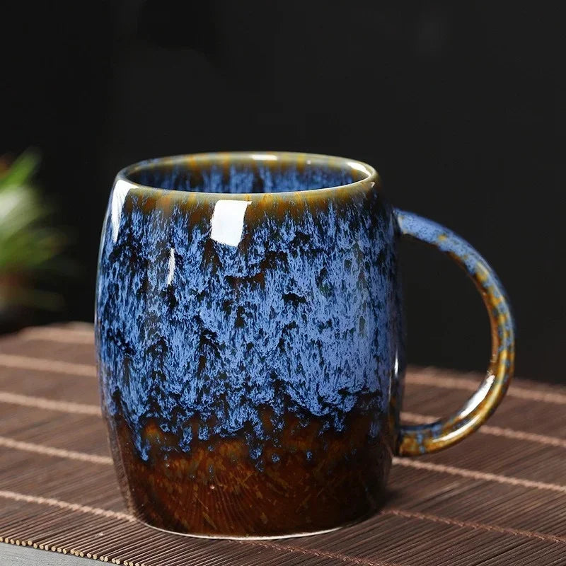 Keramische Koffiemok met Artisanaal Glanzend Oppervlak - Hittebestendig Servies voor Koffie Thee Ontbijt - Handgemaakte Keramiek Drinkbeker