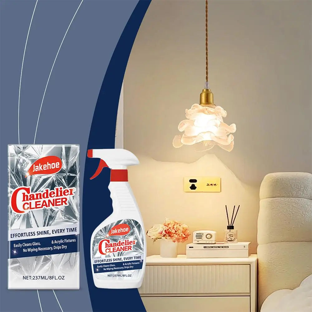 Lamp & Glas Reinigingsspray - Voor Kristallen Lampen, Glas en Metaal