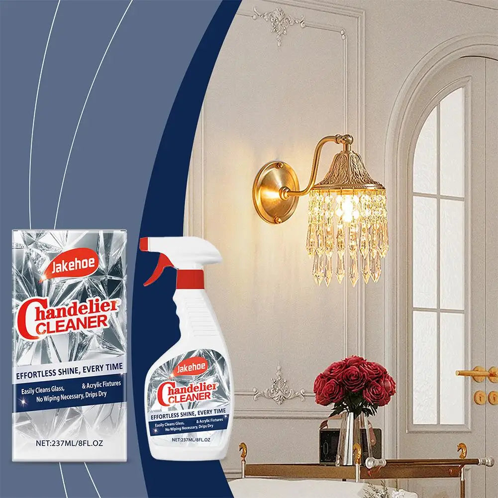 Lamp & Glas Reinigingsspray - Voor Kristallen Lampen, Glas en Metaal