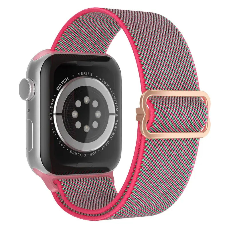 Elastische Nylon Smartwatchband Verwisselbaar Polsbandje Comfortabel Duurzaam Design Sportief Actief