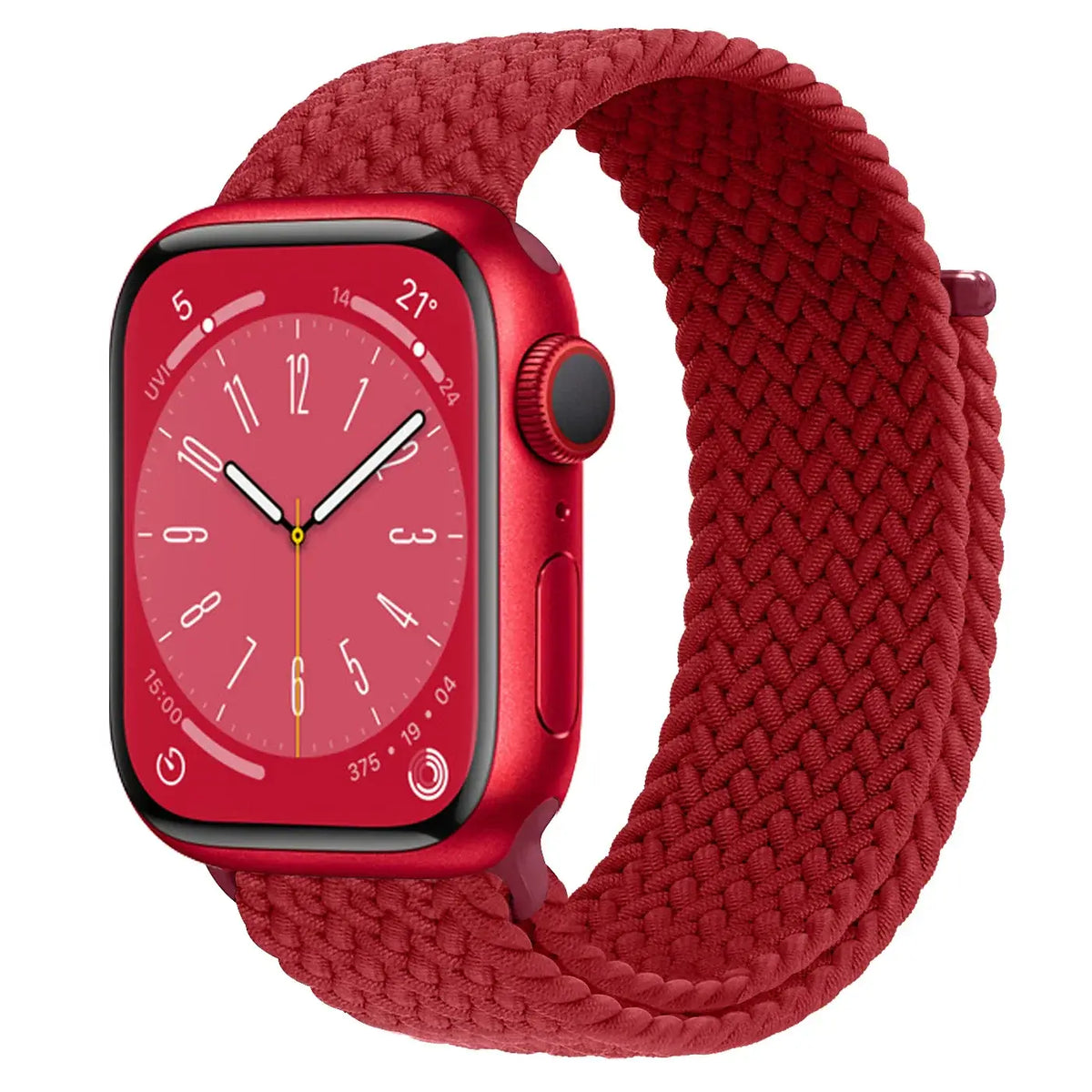 Nylon Horlogebandje met Klittenband Sluiting Ademend Verstelbaar Sportbandje voor Smartwatch Polsband