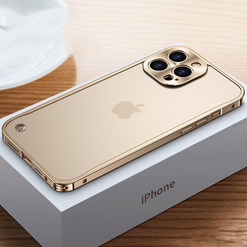 iPhone 15 Pro Max Hoesje Aluminium CNC Bumper Antennesleuven Snap