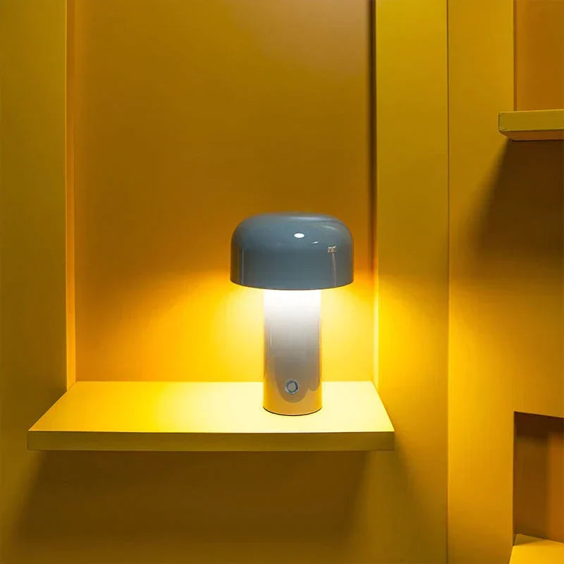 Paddenstoel Tafellamp LED Oplaadbaar Touch Dimbaar Sfeerlamp Modern Design Decoratieve Verlichting Draadloos
