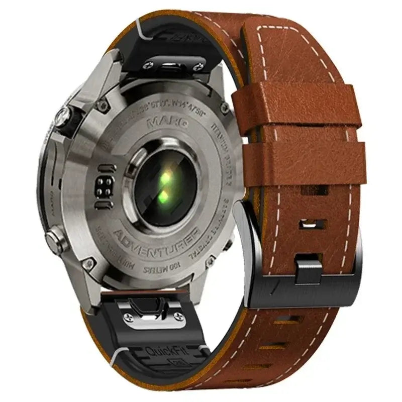 Smartwatch Bandje Leer-Siliconen Mix 22mm 26mm Waterdicht QuickFit Horlogeband Sport Dagelijks Gebruik Polsband
