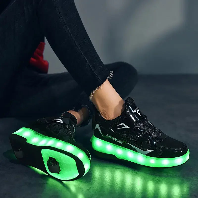 LED Rolschaatsen voor Kinderen met Verlichting en Verstelbare Wielen