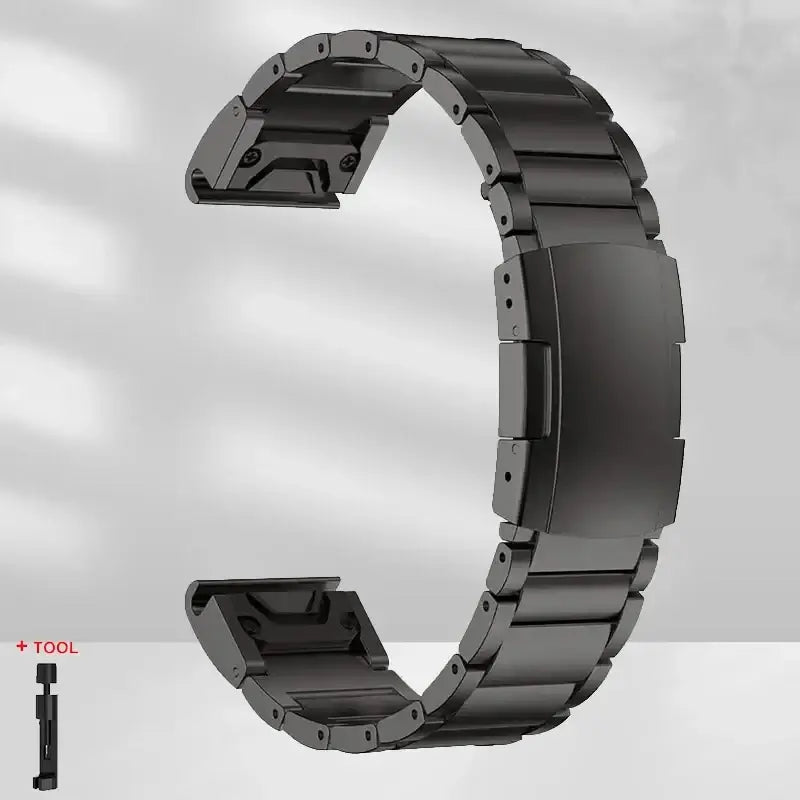 Stalen Horlogeband met Snelsluiting voor Smartwatch 22mm 26mm Verstelbaar Metalen Polsband Universeel