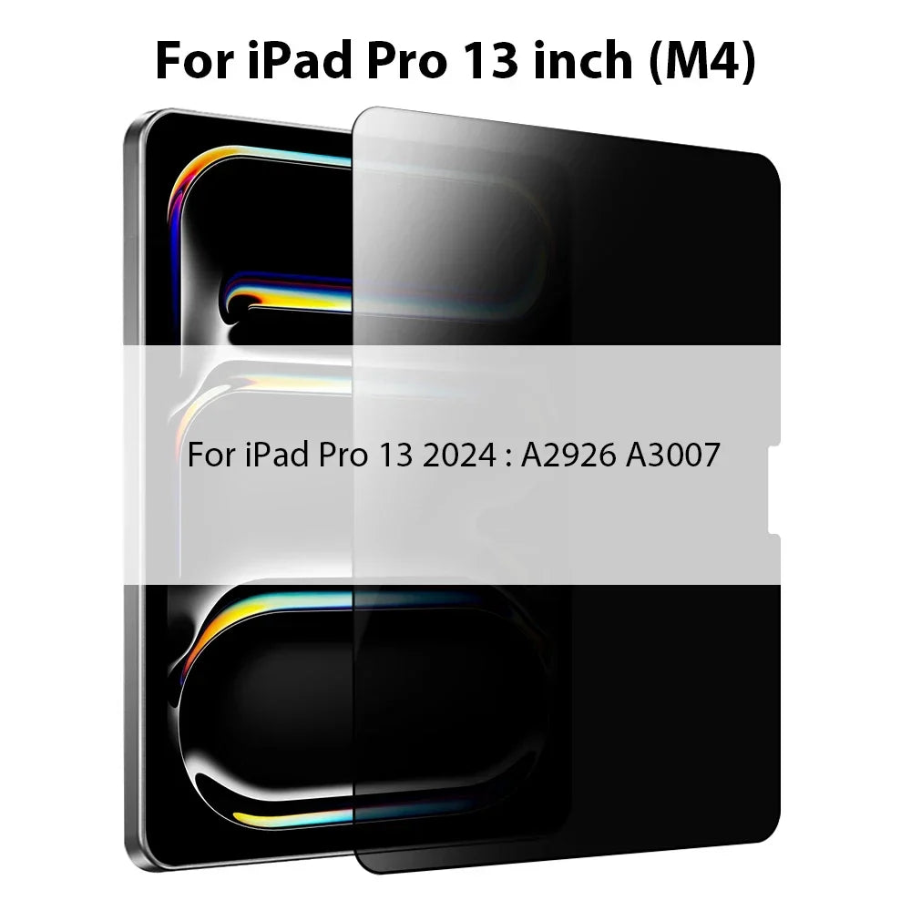 Privacy Screenprotector Gehard Glas voor iPad - Zijhoekbescherming Display Beveiliging Anti-Inkijk Screen