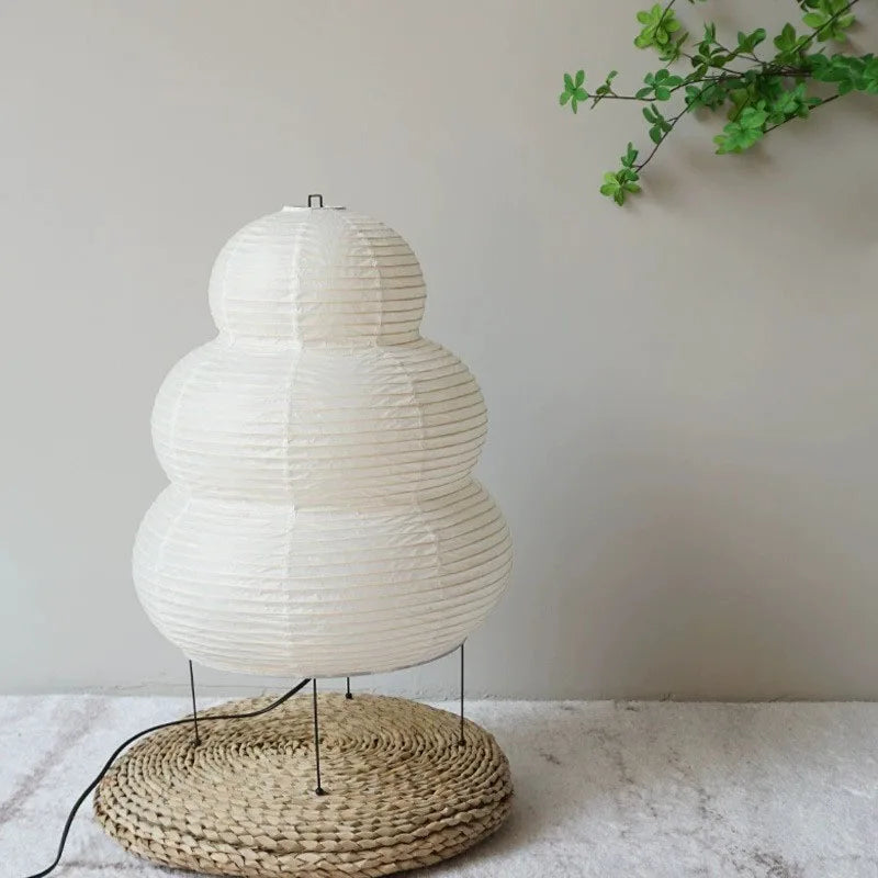 Japanse Staande Lamp 60cm Papier Metaal E27 Dimbaar Warm Sfeerlicht voor Woonkamer Slaapkamer Moderne Vloerlamp