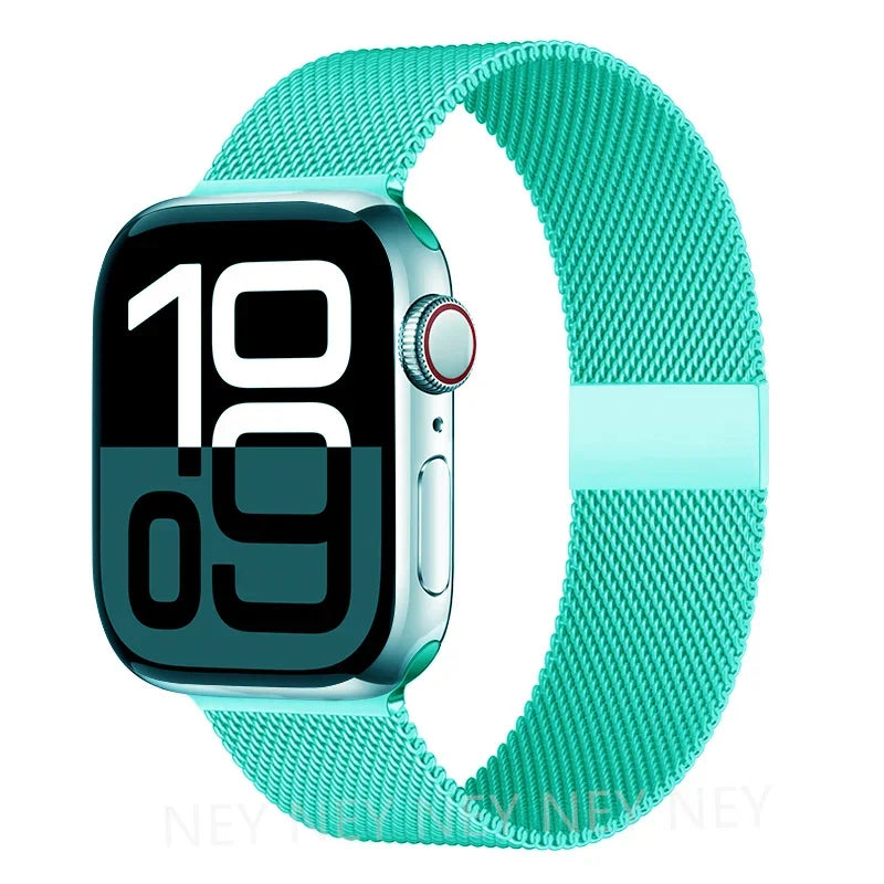 Milanese Mesh Horlogeband Roestvrij Staal Verstelbaar Magnetisch Slot Smartwatch 38-49mm Polsband Accessoire
