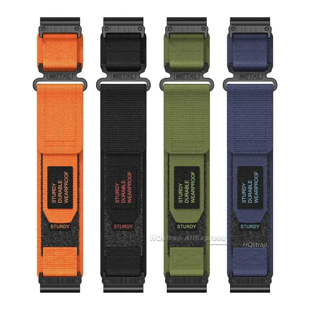 Nylon Smartwatch Bandje 20mm 22mm 26mm QuickFit Verwisselbaar Sportband Verstelbaar Ademend Polsband