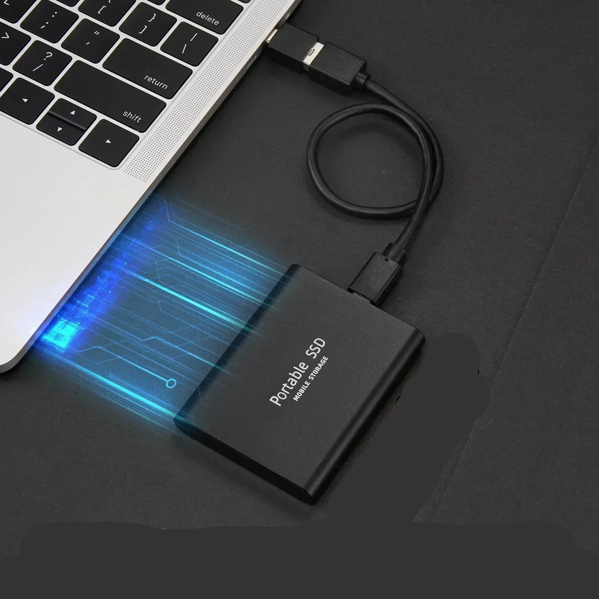 Externe SSD 128GB Ultrasnel Compacte Opslag Aluminium Zilver