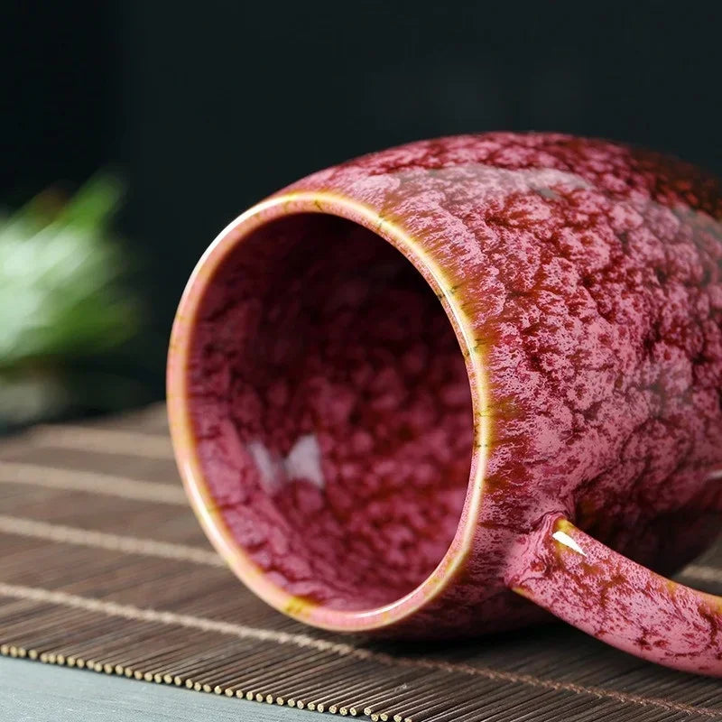Keramische Koffiemok met Artisanaal Glanzend Oppervlak - Hittebestendig Servies voor Koffie Thee Ontbijt - Handgemaakte Keramiek Drinkbeker