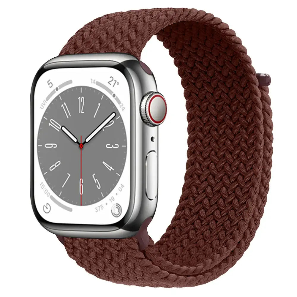 Nylon Horlogebandje met Klittenband Sluiting Ademend Verstelbaar Sportbandje voor Smartwatch Polsband