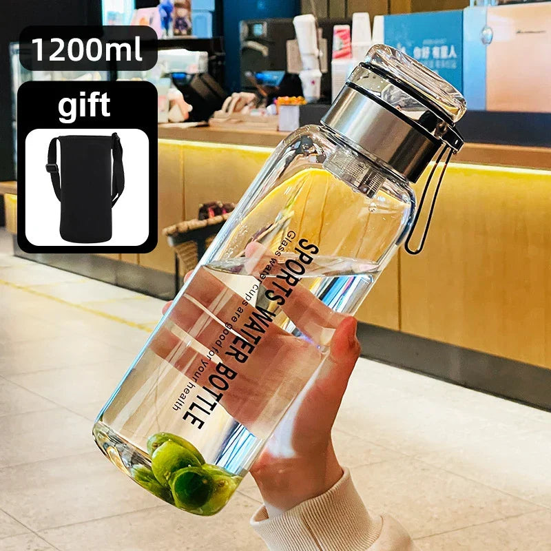Grote Waterkan 2 Liter Transparant - Praktische Drinkfles voor Melk, Sap & Water