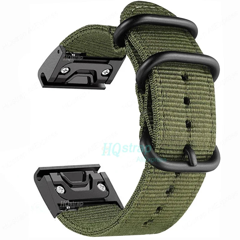 Nylon Smartwatchband Canvas Textuur 22mm 26mm Verstelbaar Sportief Lichtgewicht Comfortabel Horlogebandje