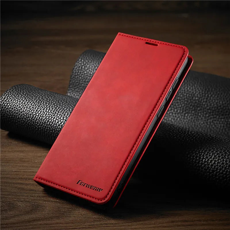 Magnetische iPhone Hoes met Leren Flip Cover Wallet Bescherming Portemonnee Kaarthouder Standaard Functie