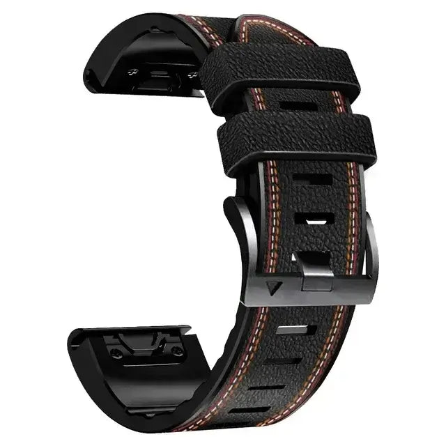 Smartwatch Bandje Leer-Siliconen Mix 22mm 26mm Waterdicht QuickFit Horlogeband Sport Dagelijks Gebruik Polsband