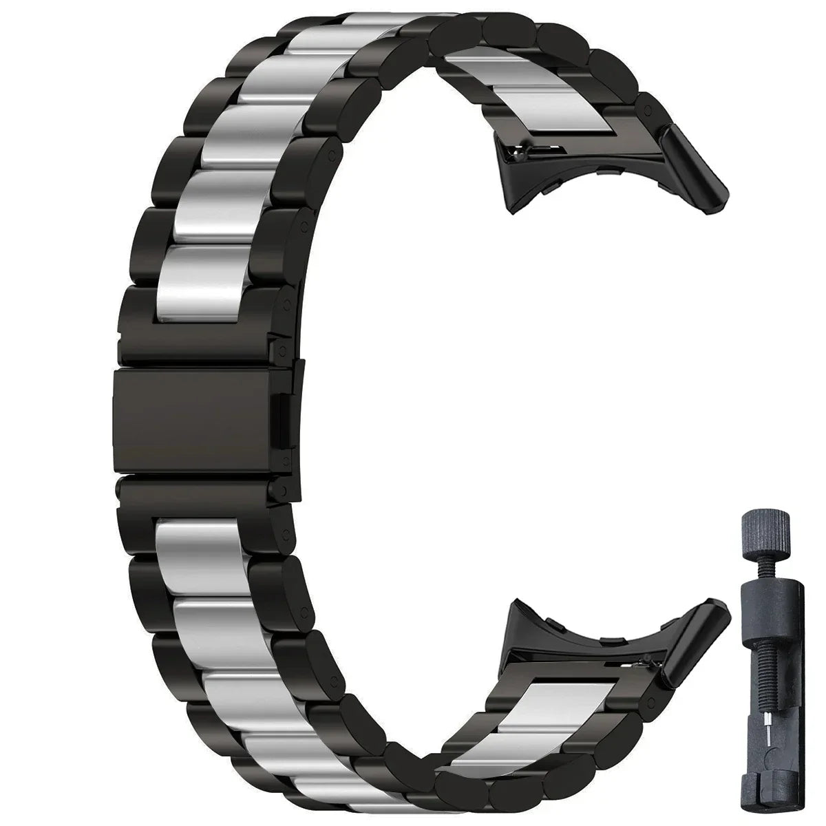 Smartwatch Armband Roestvrij Staal met Verstelbare Schakels voor 41mm en 45mm Horloges Elegante Stijl