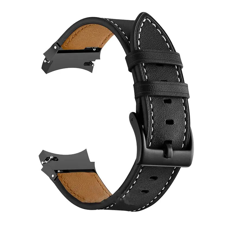 Premium Horlogeband Roestvrij Staal Leder Galaxy Watch 5 40mm 44mm 45mm Pro Verstelbaar Verwisselbaar Polsband