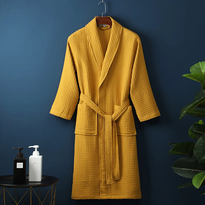 Katoenen Badjas Dames Heren Ochtendjas Zachte Badstof Kimono Wellness Spa Comfort Luxe Huispak Sauna