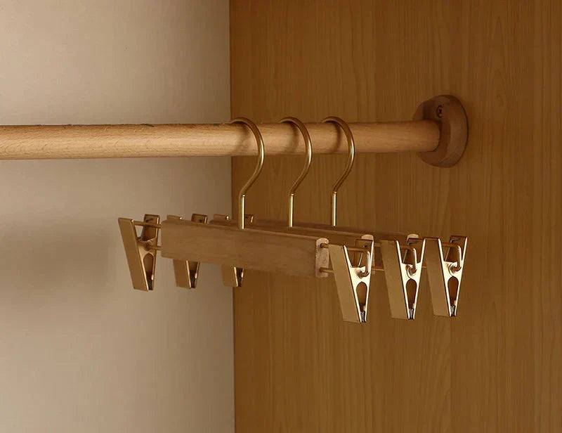 Pakhangers Hout Breed Antislip Kamferhout Champagne Haak Kast
