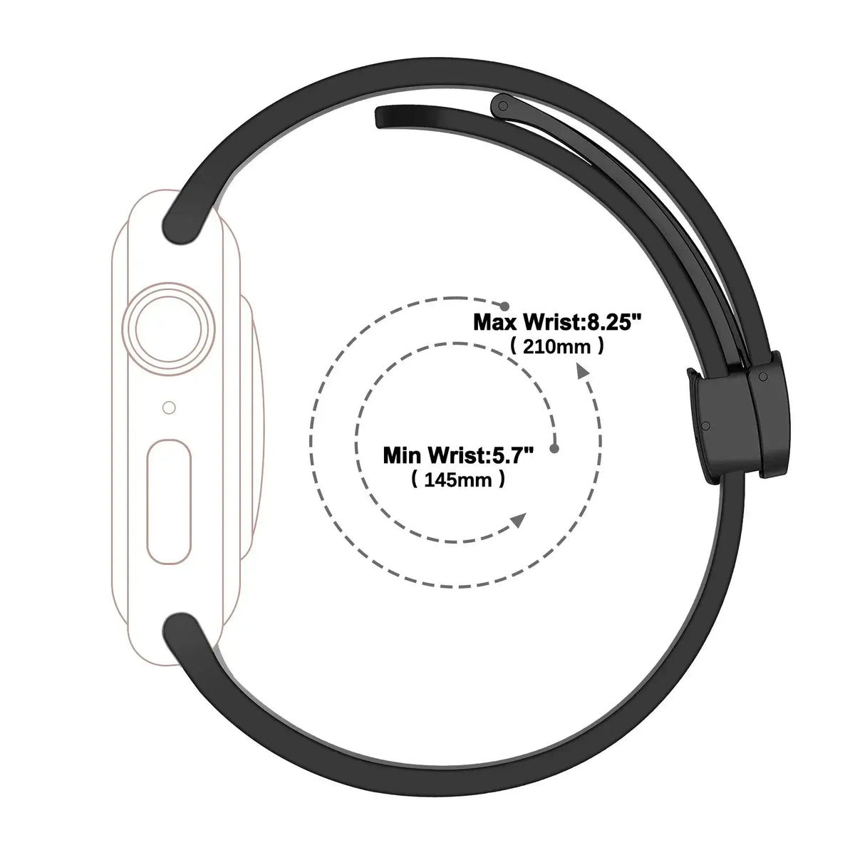 Magnetische Leren Smartwatch Band Echt Leder Verstelbare Polsband Waterbestendig Sportief Elegant Stijlvol