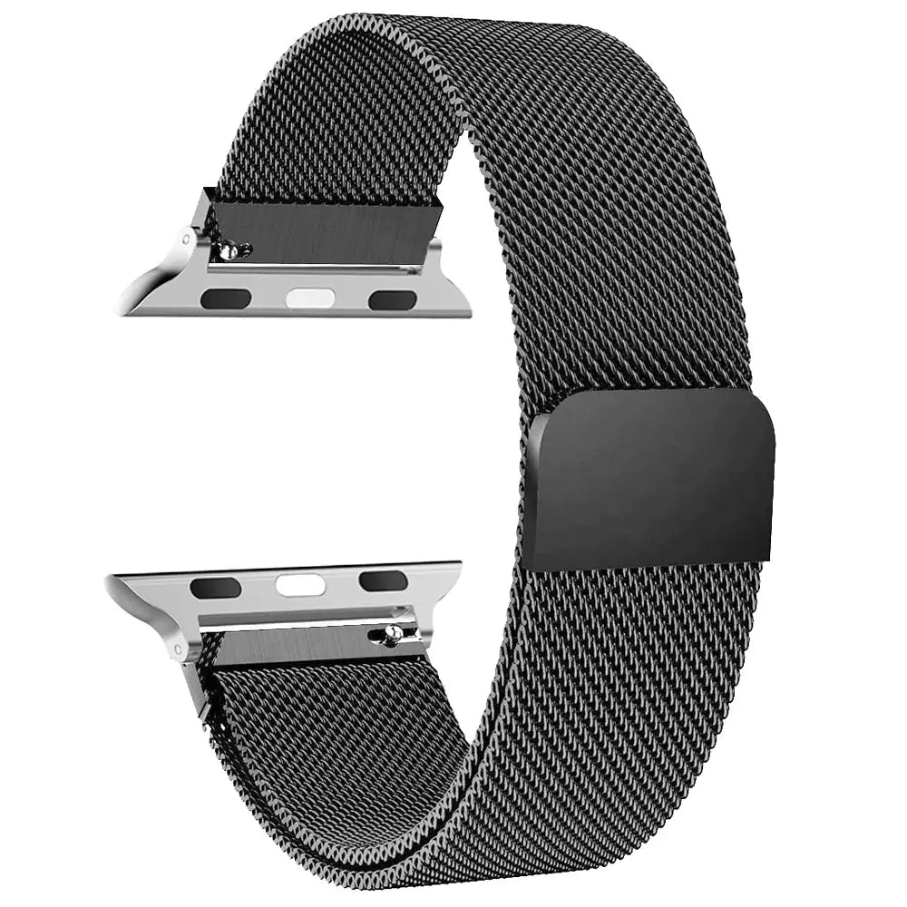 Magnetische Horlogeband Roestvrij Staal Mesh Verstelbaar Polsbandje Smartwatch Accessoire 38-49mm Universeel