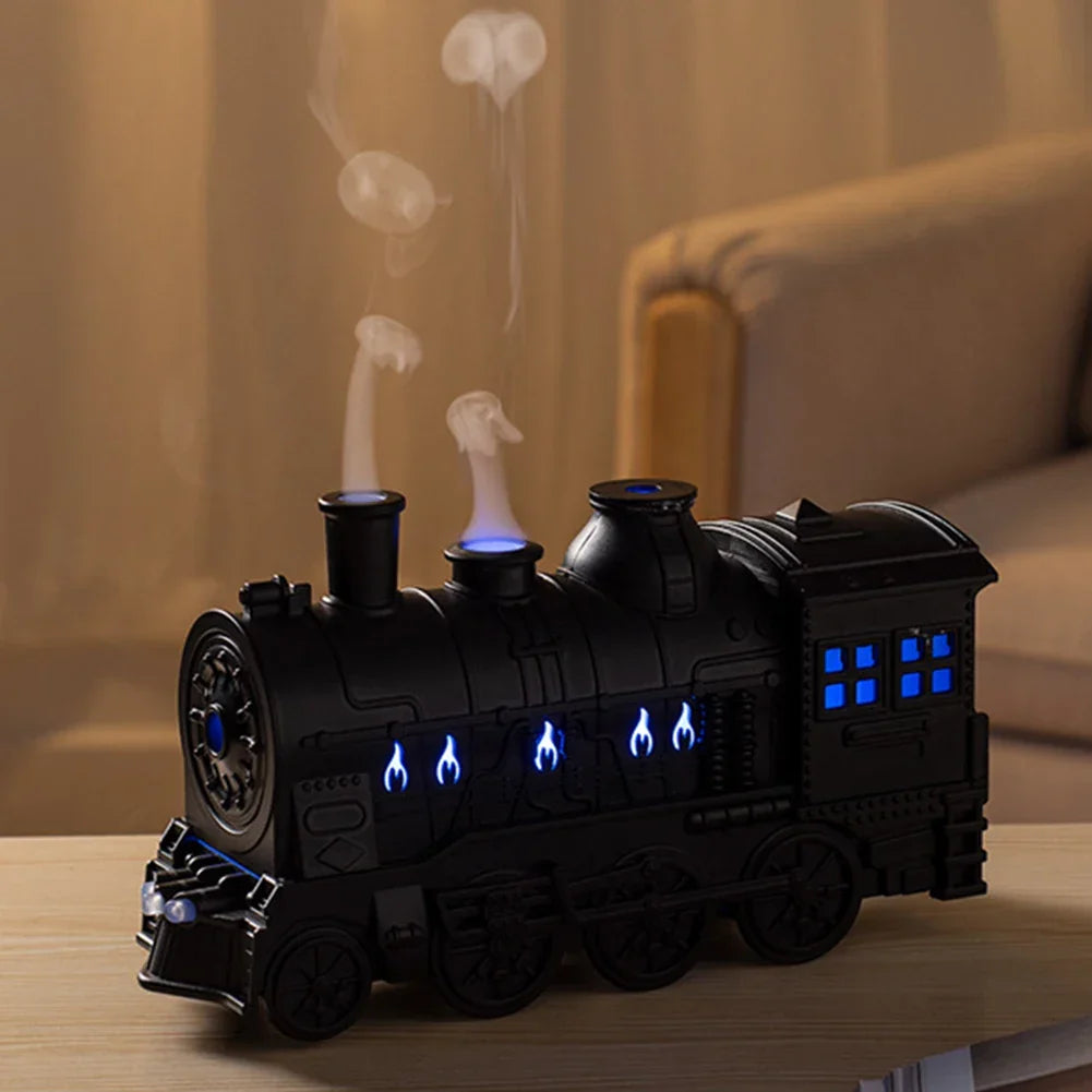 Ultrasone Luchtbevochtiger Treinvorm - Stille Luchtverfrisser voor Slaapkamer - Compacte Mistverstuiver met LED - Draagbare Nevel Maker - Decoratieve Luchtbevochtiging