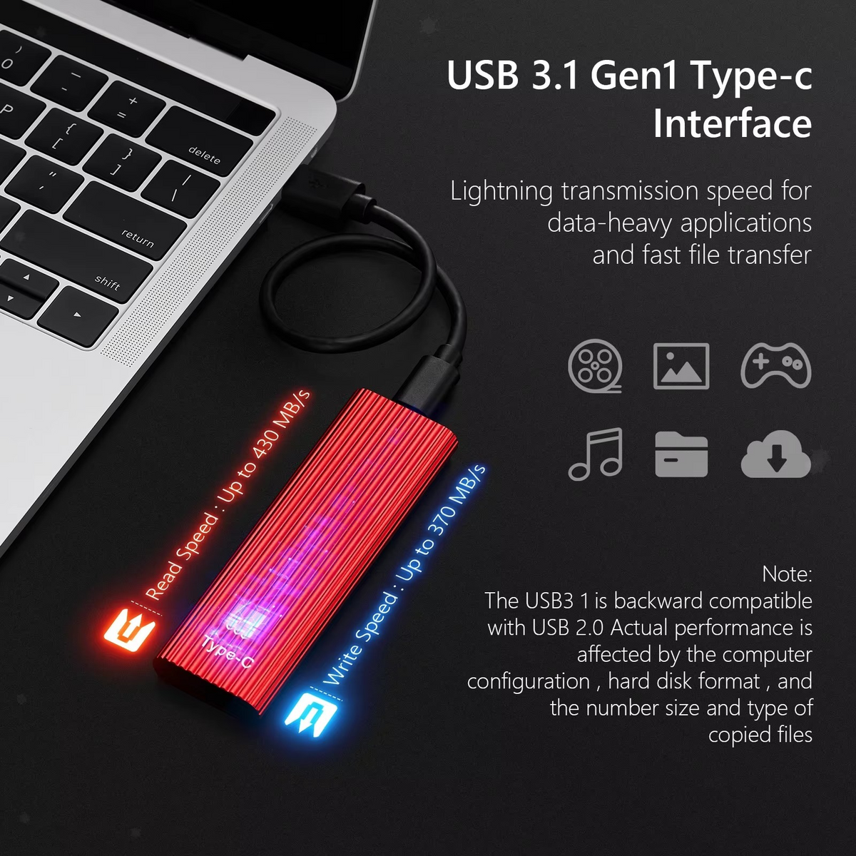 Draagbare Externe SSD - USB 3.1 Solid State Drive - 8TB tot 16TB Opslagcapaciteit voor Laptop Desktop