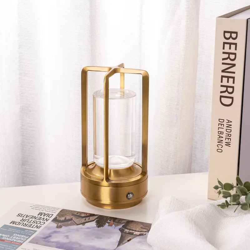 Draagbare Kristallen Tafellamp op Batterijen Dimbaar LED Goud Zilver Zwart Sfeerlamp Draadloos