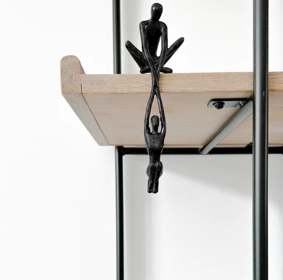 Sculptuur Eeuwig Duo - Decoratief Beeldhouwwerk van Twee Verbonden Figuren