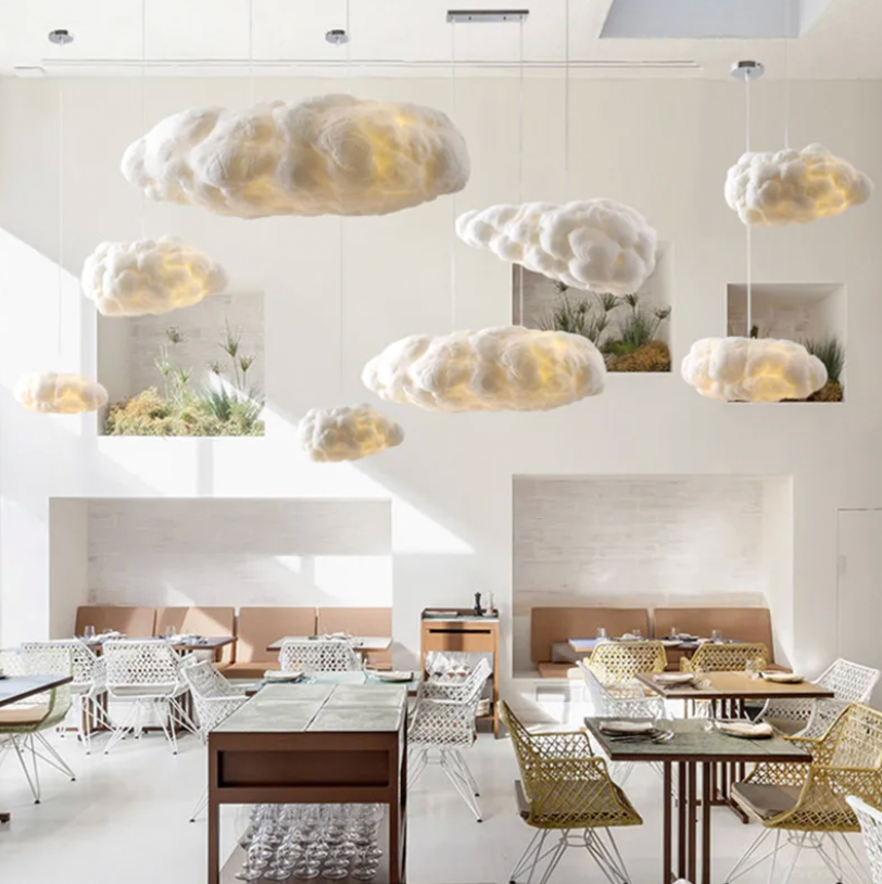Wolkvormige Hanglamp Wit Kunststof E27 Verstelbaar 150cm Modern Interieur Woonkamer Eetkamer Slaapkamer