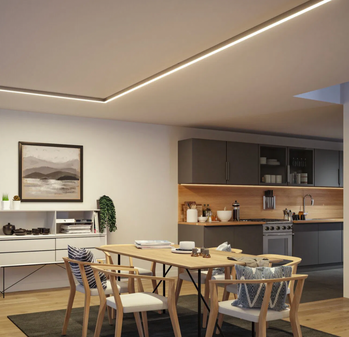 LED Plafondlamp Scandinavisch Design Warmwit Aluminium Dimbaar voor Woonkamer Slaapkamer Modern Stijlvol