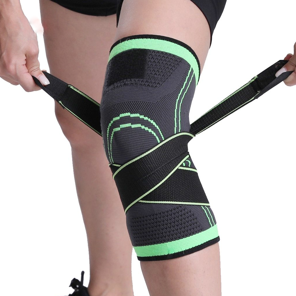 Compressie Kniebrace met Verstelbare Banden Sport Ondersteuning Gewrichtsbescherming Fitness Training