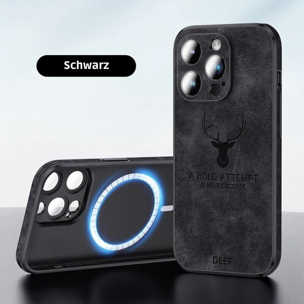 Smartphone Hoesje in Leerlook - Slank Design met Valbescheming & MagSafe-Compatibiliteit voor iPhone 16/15/14/13/12
