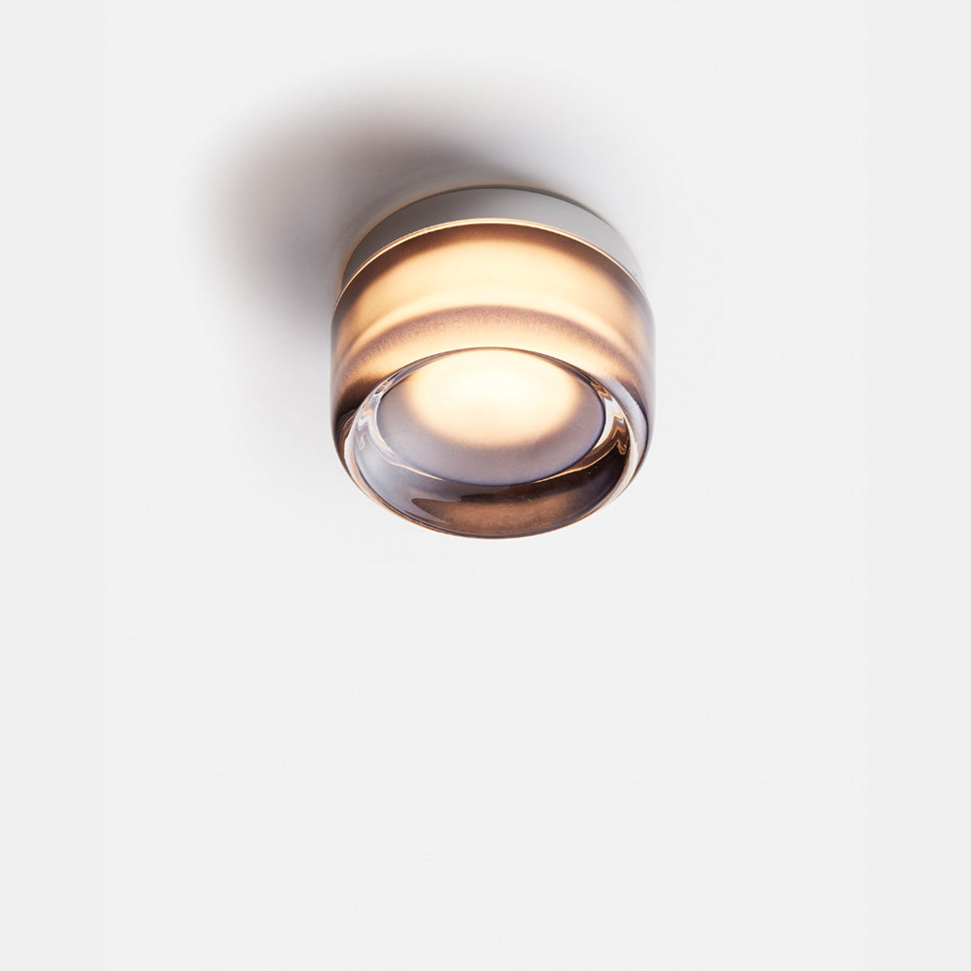 Wandlamp LED Acryl Aluminium Amber Dimple Design Compact 13cm Woonkamer Slaapkamer Sfeerlamp