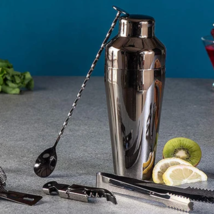 Professionele Barset 10-Delig RVS Cocktail Shaker Set Mixology Gereedschap Zilver Rosé Goud Zwart