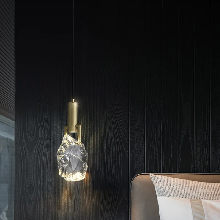 Kristallen Hanglamp met Verstelbare Kabel | Goudkleurige Verlichting voor Woonkamer en Eetkamer | Moderne Decoratieve Lamp