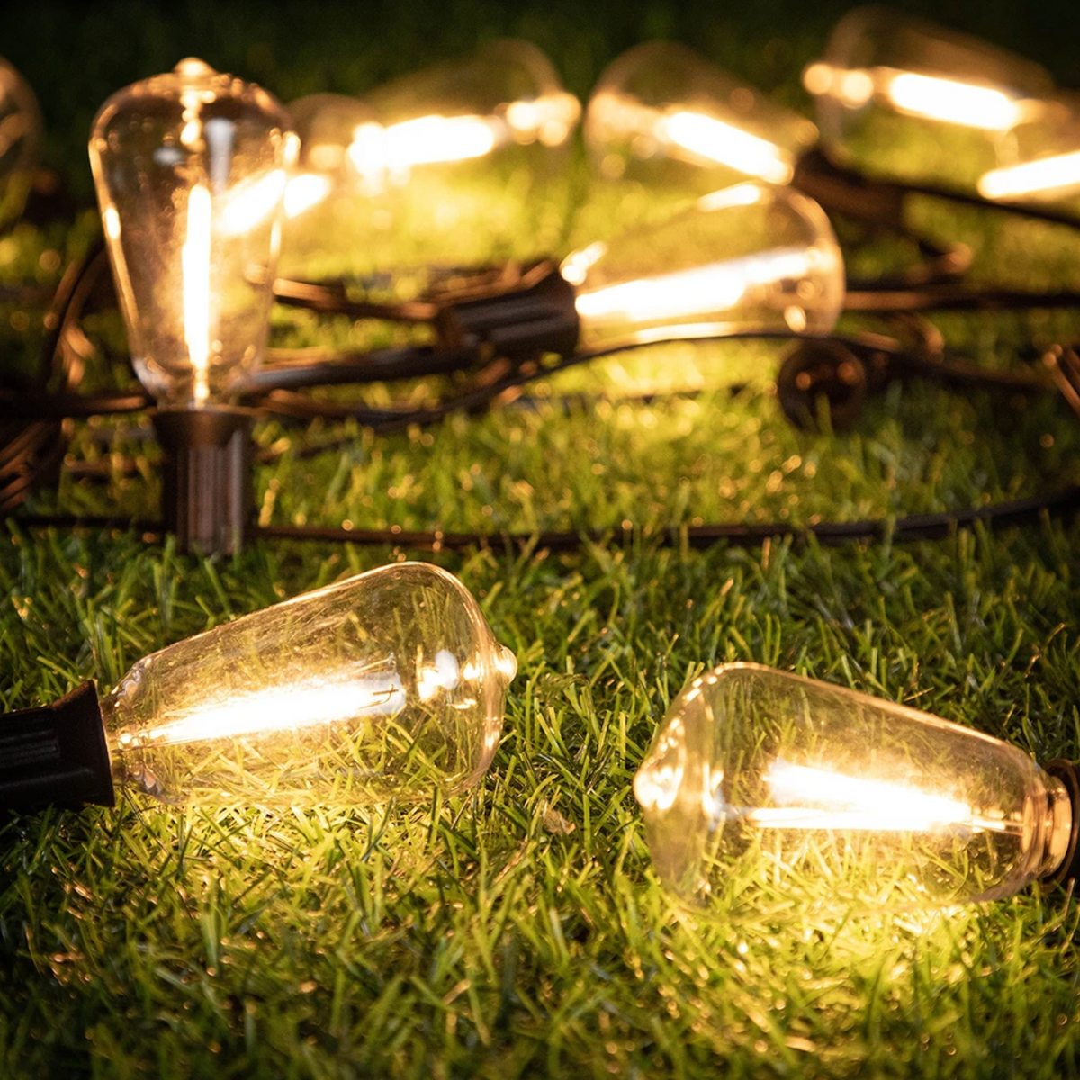 Weerbestendige Tuinverlichting met 15 Onbreekbare Lampen 10 Meter Snoer Zwart Tuinverlichting Feestverlichting IP44 LED Verlichting Buiten