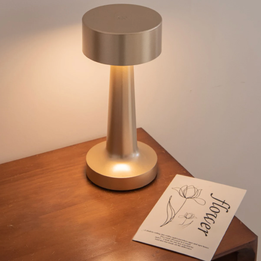 Draadloze Design Tafellamp LED Metaal Acryl Dimbaar Touch Sfeerlamp Industrieel