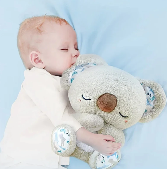 Koala Knuffel met Rustgevende Ademhaling Nachtlampje Slaaphulp Zachte Pluche Ontspanning voor Kinderen en Volwassenen