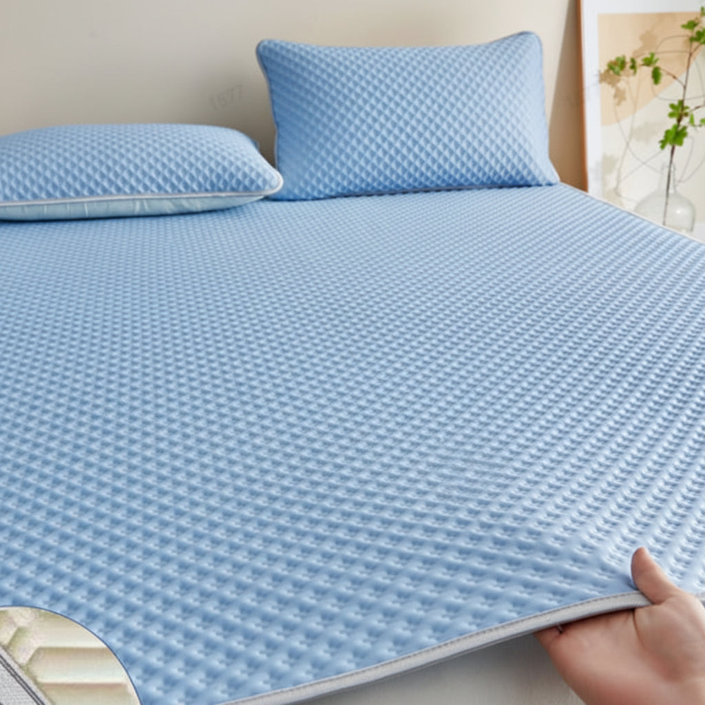 Opvouwbare Zomermat met Koelend Effect - Ademend Wafeldesign Slaapmat 200x220 cm voor Tweepersoonsbed