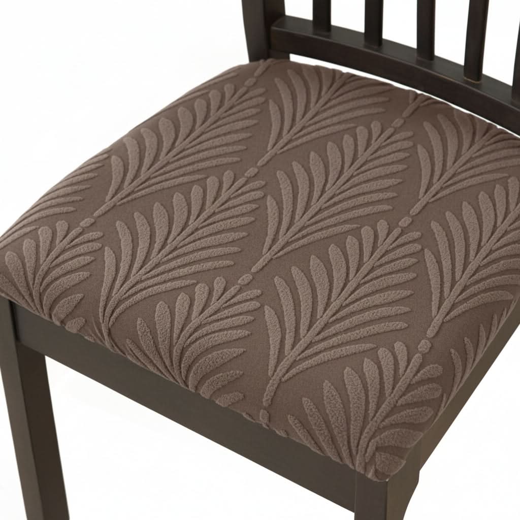 Elastische stoelhoes met zachte stretch voor eetkamerstoelen in moderne kleuren beige grijs afneembaar wasbaar