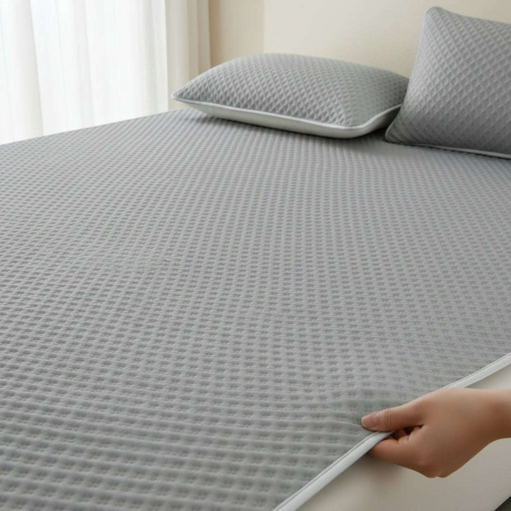 Opvouwbare Zomermat met Koelend Effect - Ademend Wafeldesign Slaapmat 200x220 cm voor Tweepersoonsbed